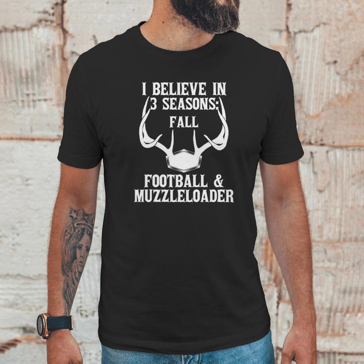 Fall Football Muzzleloader Deer Hunting Season Rifle Dad Men T-Shirt