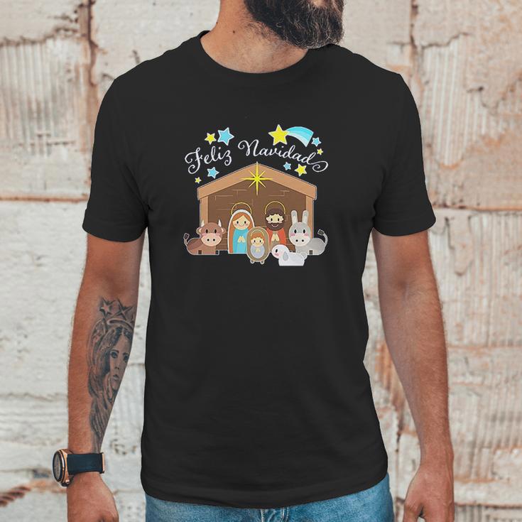 Feliz Navidad Cute Nativity Scene Men T-Shirt