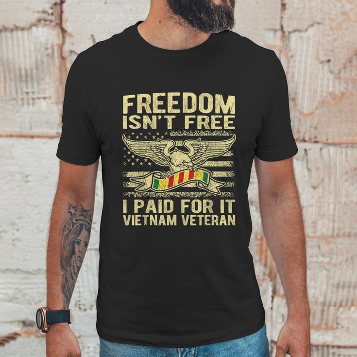 Freedom Isnt Free I Paid For It Proud Vietnam Veteran Gifts Graphic Design Printed Casual Daily Basic Men T-Shirt