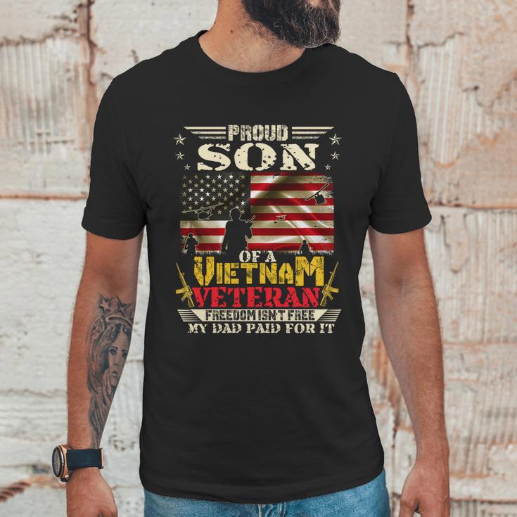 Freedom Isnt Freegreat Giftproud Son Of A Vietnam Veteran Dad Gift Graphic Design Printed Casual Daily Basic Men T-Shirt