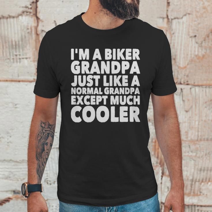 Grandpa - Im A Biker Grandpa Just Like A Normal - Mens T-Shirt By American Apparel Men T-Shirt