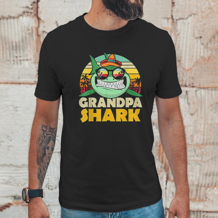 Grandpa Shark Grandpa Gifts From Grandchildren Fathers Day Men T-Shirt