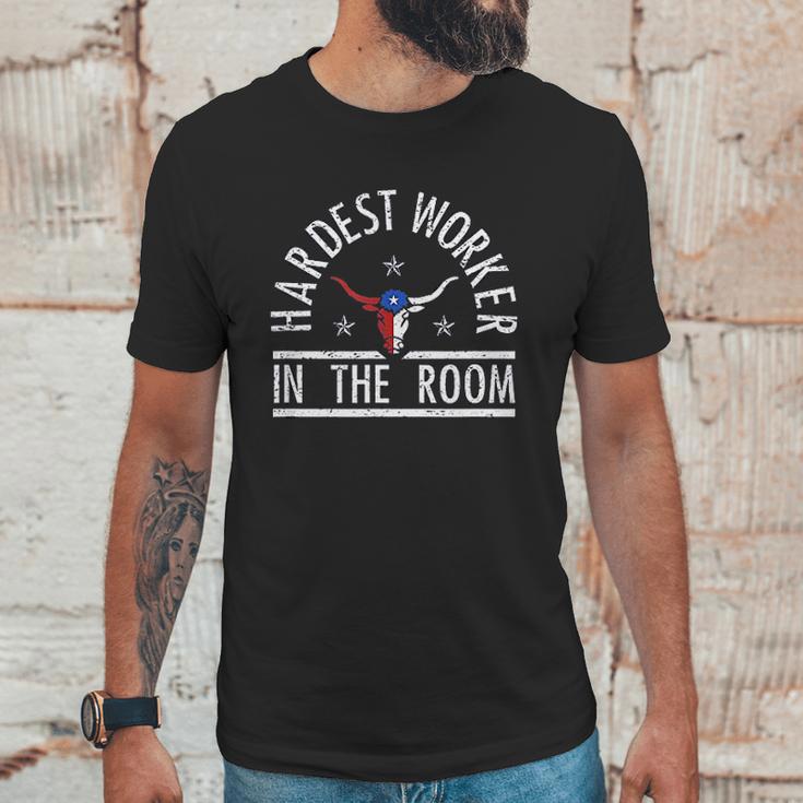 Hardest Worker In The Room Longhorn Flag Men T-Shirt