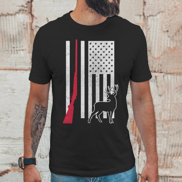 Hunting Deer Rifle Flag Men T-Shirt