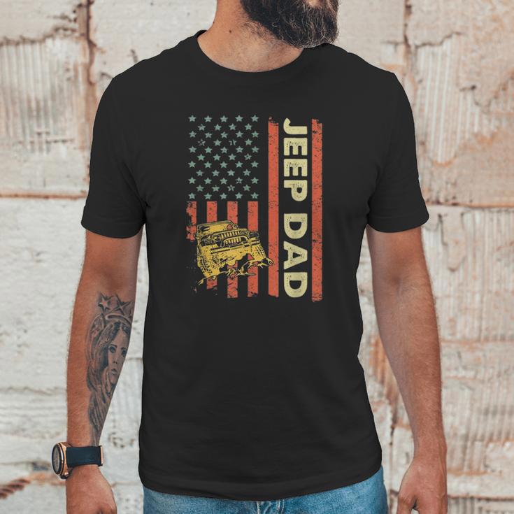 Jeep Dad American Flag Fars Day 4Th Of July Men T-Shirt