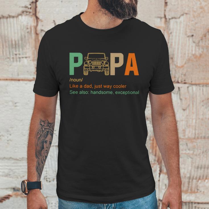 Jeep Papa Noun Like A Dad Just Way Cooler Vintage Men T-Shirt