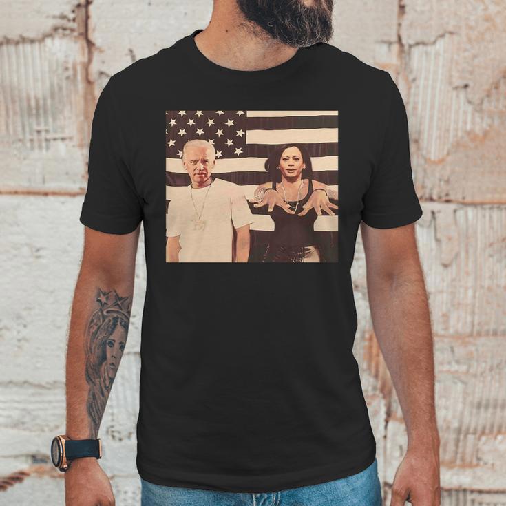 Joe Biden And Kamala Harris Make Shup Outkast Stankonia America Flag Shirt Mf Men T-Shirt