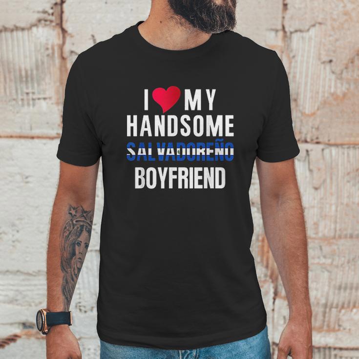 I Love My Salvadorian Boyfriend Camisa El Salvador Flag Men T-Shirt