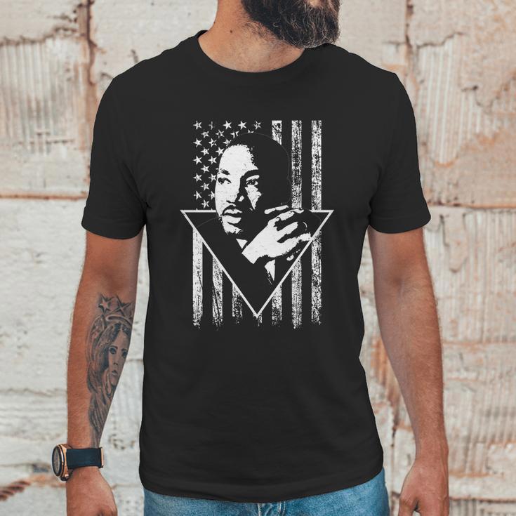 Martin Luther King Jr Distressed Usa Flag Men T-Shirt