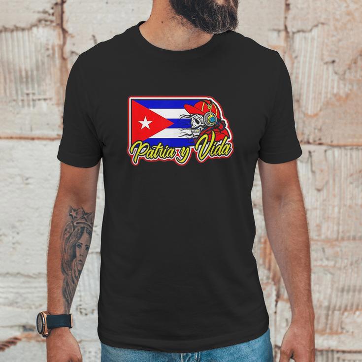 Patria Y Vida Cuba Flag Men T-Shirt