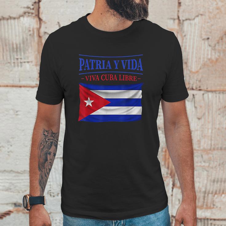 Patria Y Vida Vintage Flag For Cuba Lover Men T-Shirt