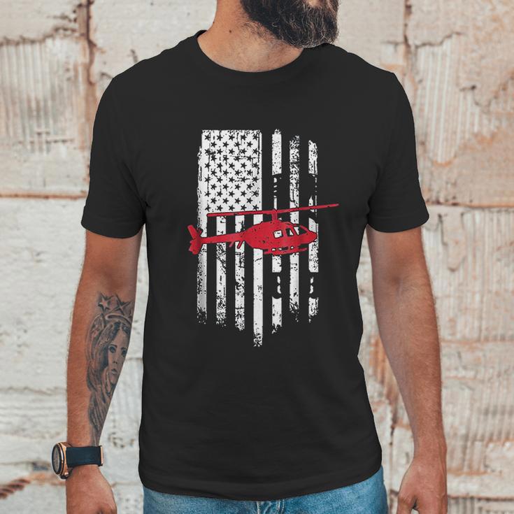 Patriotic Helicopter Flag Helicopter Pilot Gifts Men T-Shirt