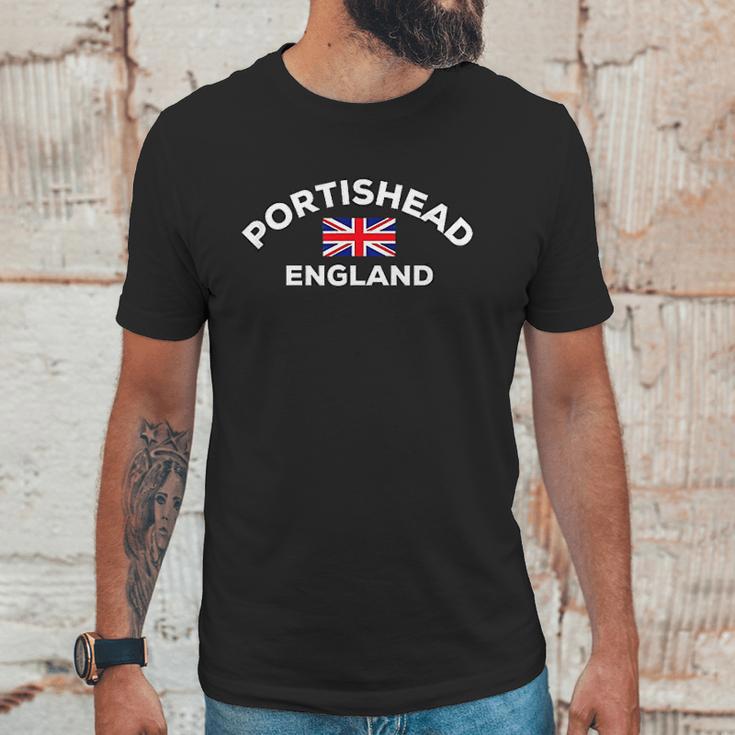 Portishead England Uk United Kingdom Union Jack Flag City Men T-Shirt