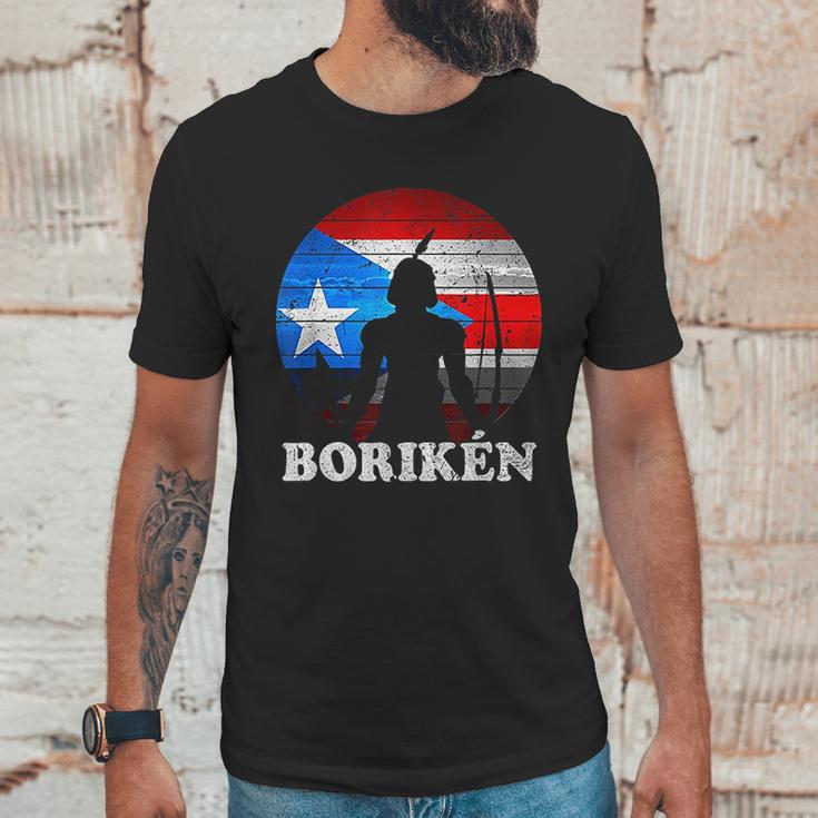 Puerto Rican Flag Taino Sun Boriken Borinquen Borikua Taino Men T-Shirt