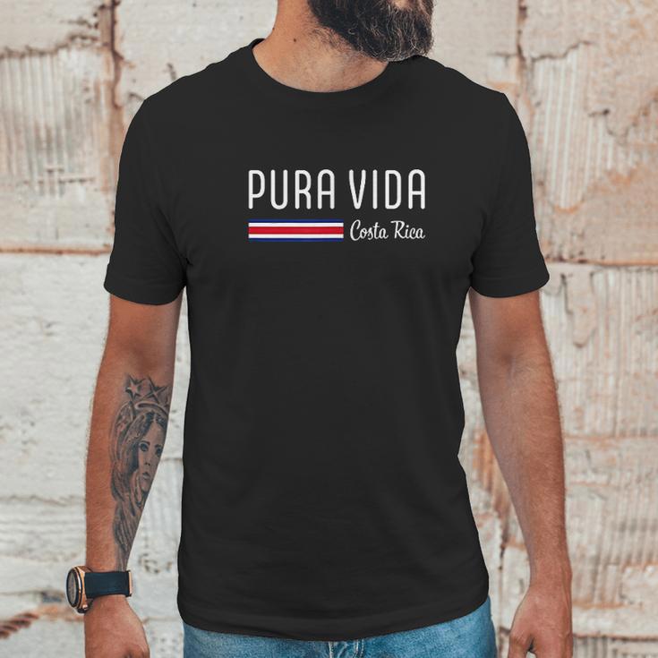 Pura Vida Costa Rica With Costa Rica Flag Men T-Shirt