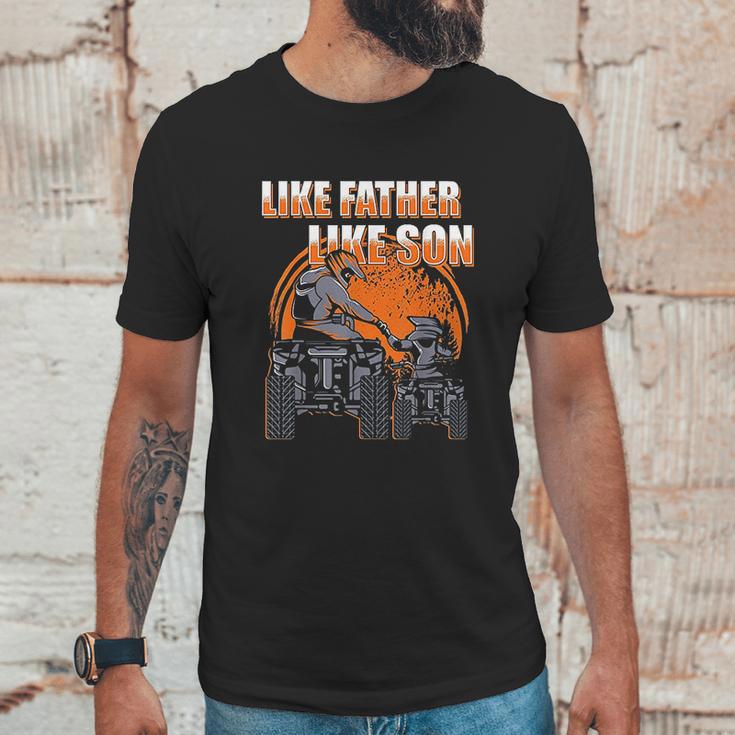 Quad Bike Like Father Like Son Four Wheeler Atv Gift Men T-Shirt