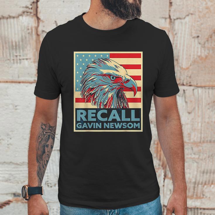 Recall Gavin Newsom 4Th Of July Us American Flag Eagle Men T-Shirt