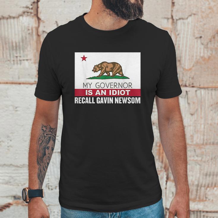 Recall Gavin Newsom California Flag Governor An Idiot Men T-Shirt