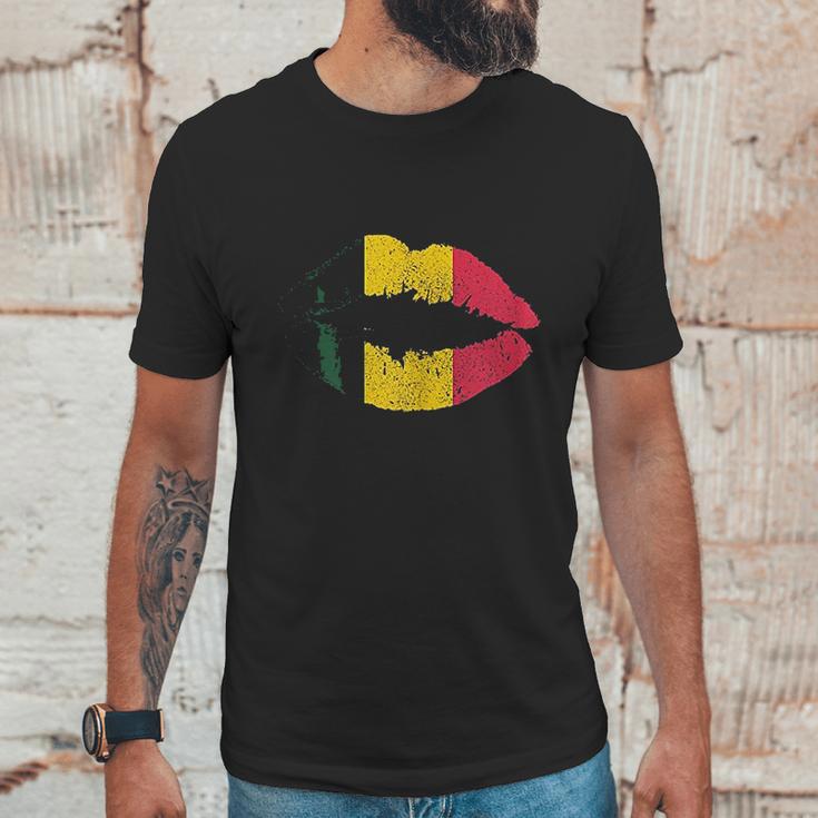 Reggae Kissing Lips Flag Rastafari Rasta Men T-Shirt