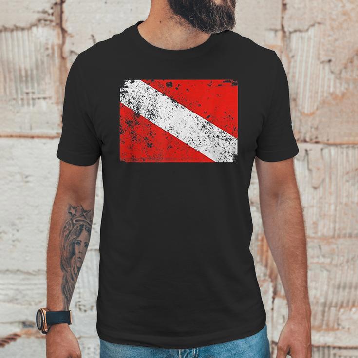 Retro Diver Down Flag Vintage Style Scuba Men T-Shirt