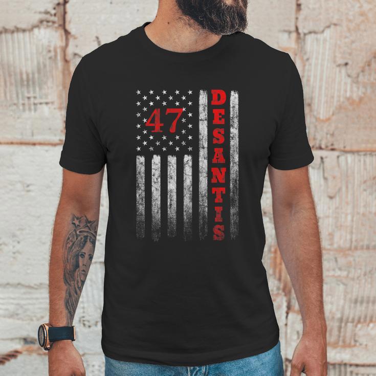 Ron Desantis 2024 American Flag Vintage Faded Distressed Men T-Shirt