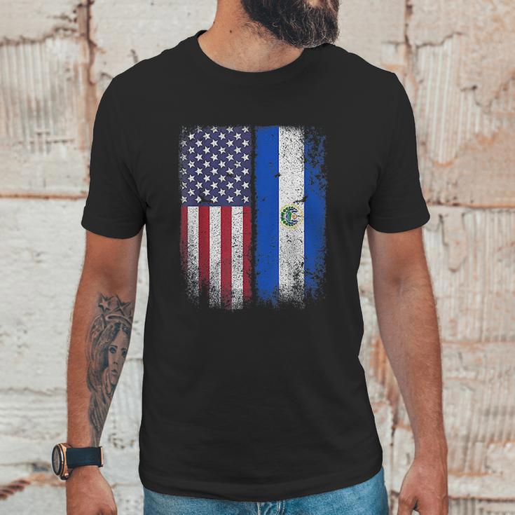 Salvadoran American Flag El Salvador Salvadorean Salvadorian Men T-Shirt