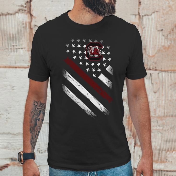 South Carolina Gamecocks American Flag Men T-Shirt