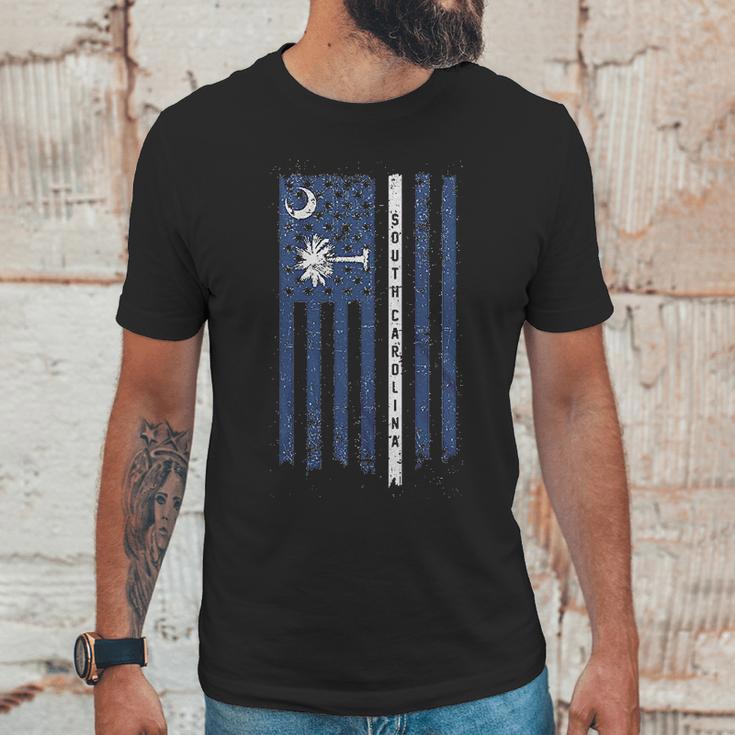 South Carolina State American Flag Men T-Shirt