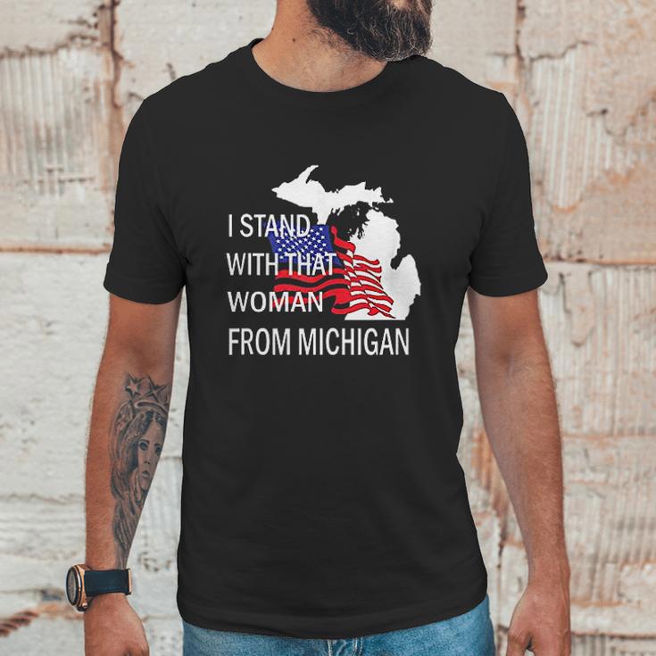 I Stand With That Woman From Michigan State American Flag Men T-Shirt