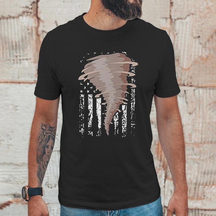 Storm Hunter American Flag Storm Chaser Tornado Gift Men T-Shirt