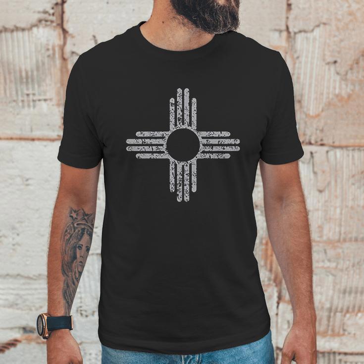 Strange Cargo New Mexico State Flag Distressed Black Men T-Shirt