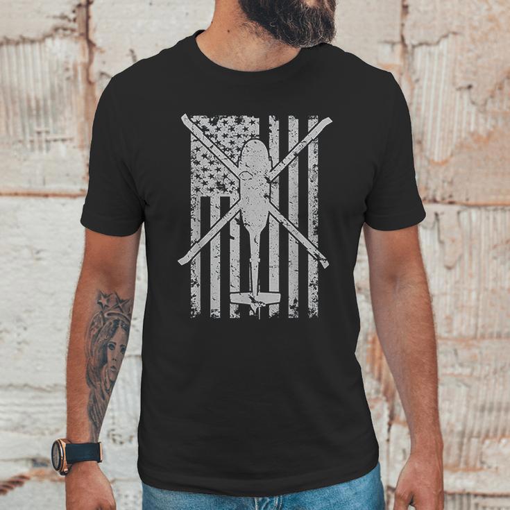 Uh60 Black Hawk Military Helicopter Patriotic Flag Men T-Shirt