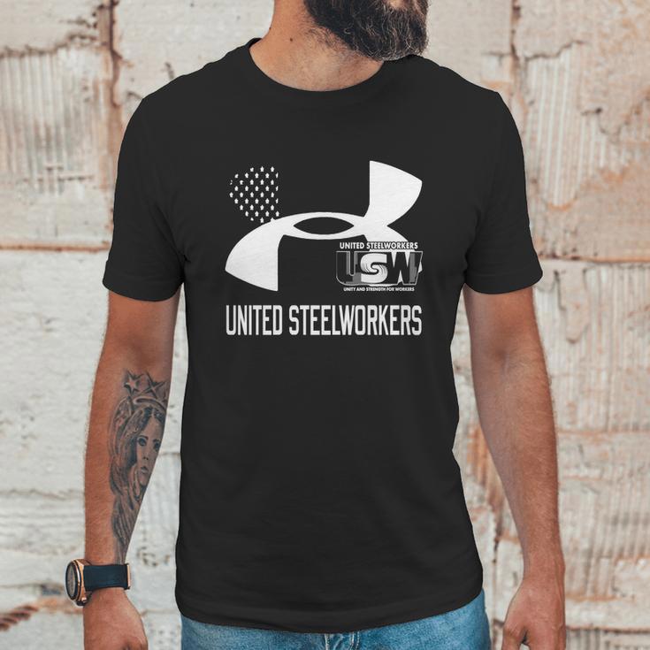 United Steelworkers Unity And Strength For Workers Flag Men T-Shirt