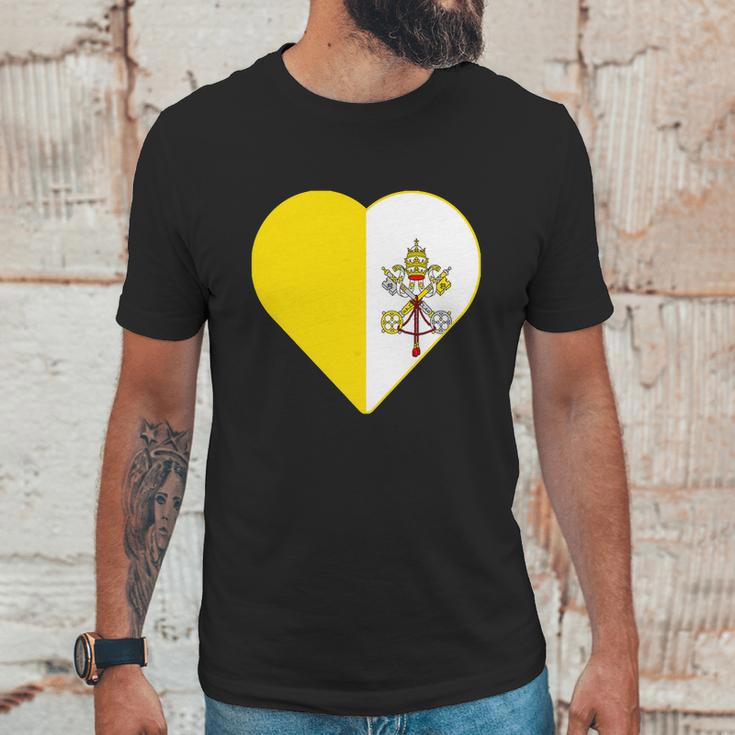 Vatican City Flag Heart Men T-Shirt