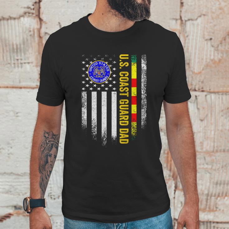 Vintage Usa Flag Proud Us Coast Guard Vietnam Veteran Dad Gift Graphic Design Printed Casual Daily Basic Men T-Shirt