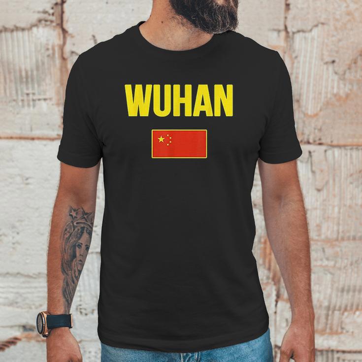 Wuhan Chinese Flag China Men T-Shirt