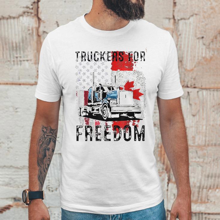 American Flag Canada Flag Freedom Awesome 2022 Gift Men T-Shirt