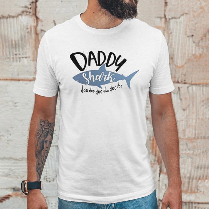 Daddy Shark Art Dad Birthday Gifts Men T-Shirt