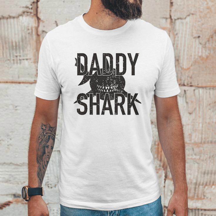 Daddy Shark Printed Graphic Dad Birthday Gifts Men T-Shirt