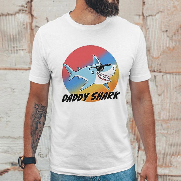 Daddy Shark With Sunglasses And Vintage Sunset Men T-Shirt