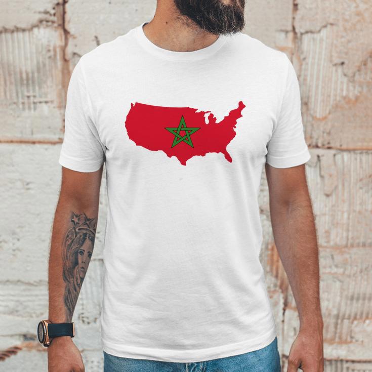 Moorish American T-Shirt America Amexem Moroccan Flag Tee Men T-Shirt