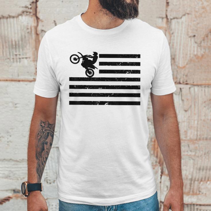 Motocross Braaap Vintage Usa American Flag Men T-Shirt