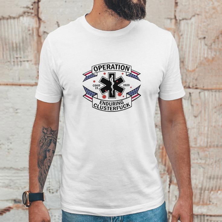 Operation Diseaes 2020 Enduring Clusterfuck American Flag Men T-Shirt