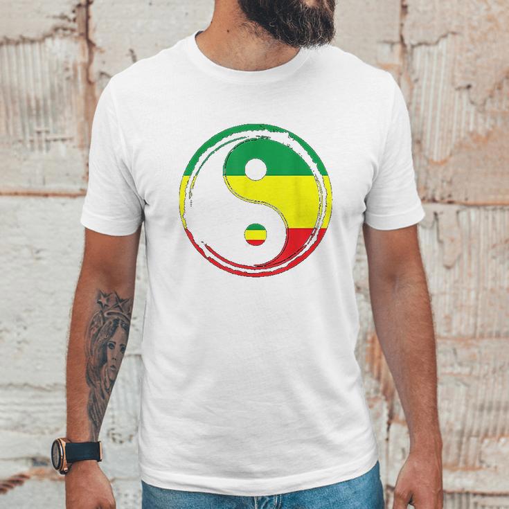 Rasta Flag Jamaica Flag Irie Peace Symbol Reggae Music Men T-Shirt