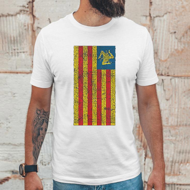 Sicilian Pride Sicilia Sicilian Flag Trinacria Faded Men T-Shirt