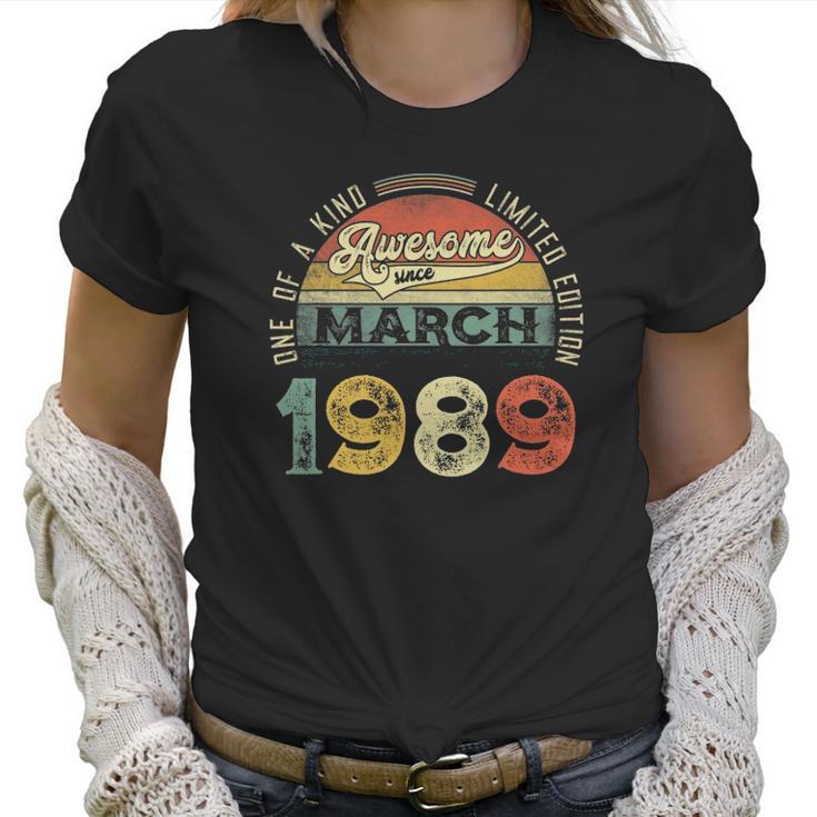 32Nd Birthday Decorations March 1989 Men Women 32 Years Old Women T-Shirt