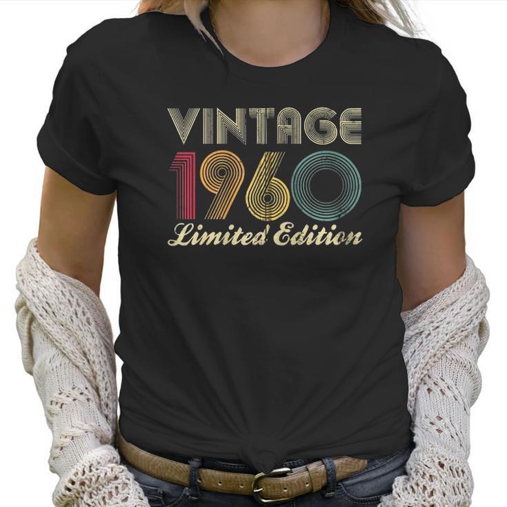 60Th Birthday Gift 1960 Vintage Limited Edition 60 Years Old Zip Women T-Shirt