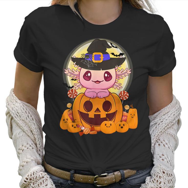 Axolotl Halloween Costume Pumpkin Pastel Goth Kawaii Anime  Men Women T-Shirt Graphic Print Casual Unisex Tee Women T-Shirt