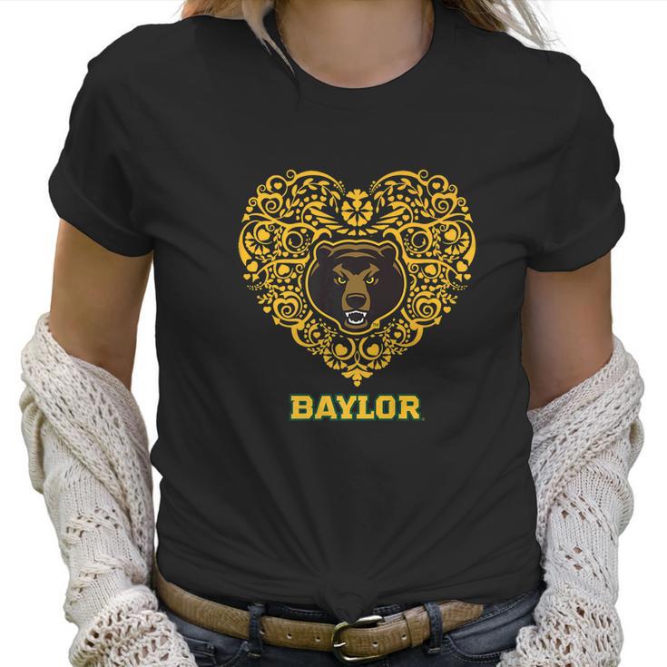 Baylor Bears Heart Floral Love  Apparel Women T-Shirt