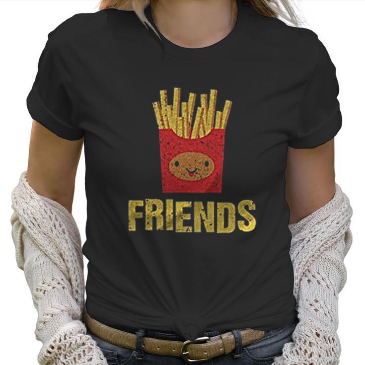 Best Friends Set Bff Set Burger  Fries Junk Food Matching Women Women T-Shirt